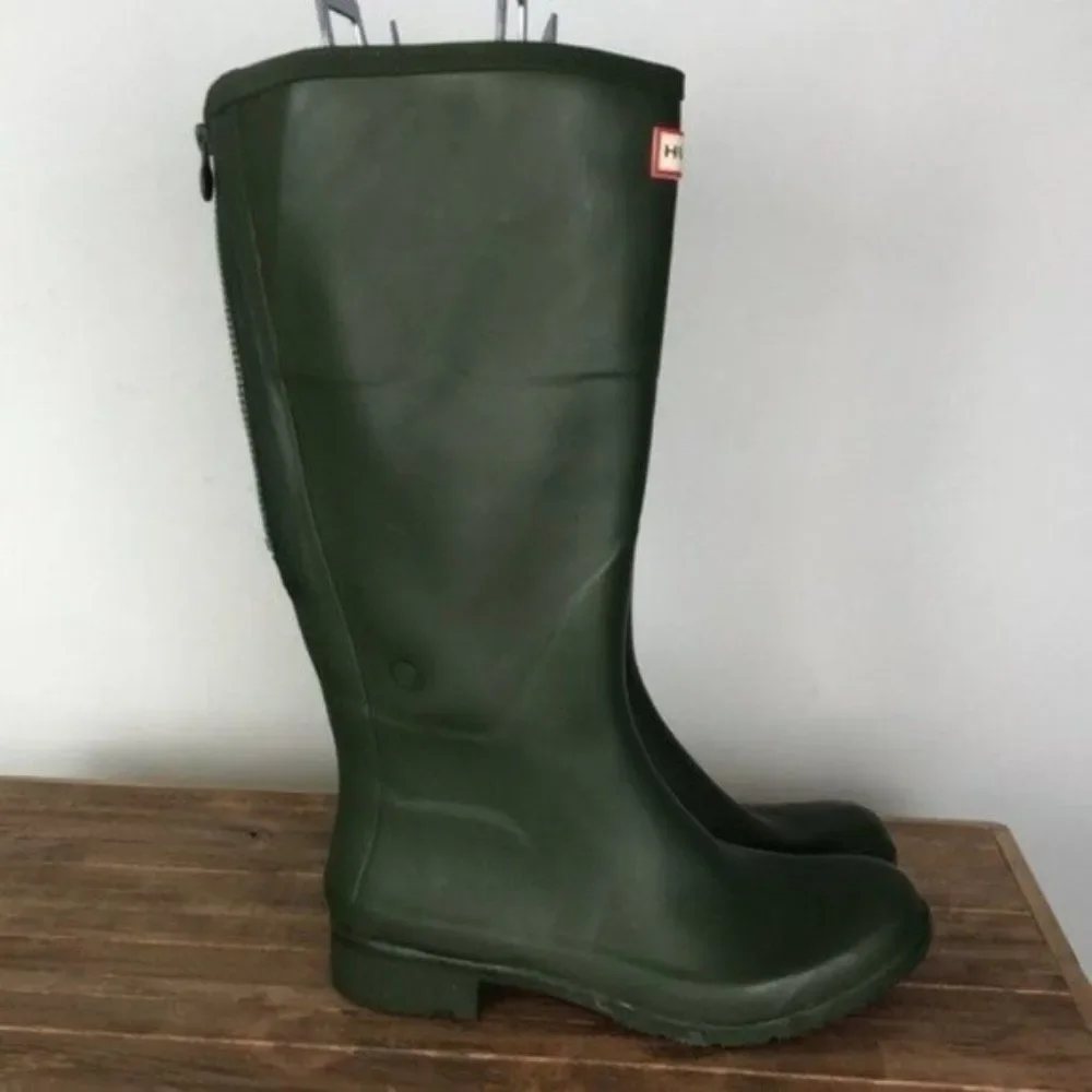 NEW HUNTER x TARGET collab classic green tall rain boots back zip various sizes